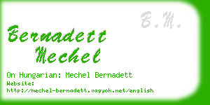 bernadett mechel business card